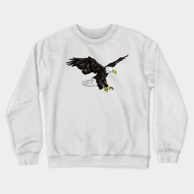 Bald Eagle Print Crewneck Sweatshirt by rachelsfinelines